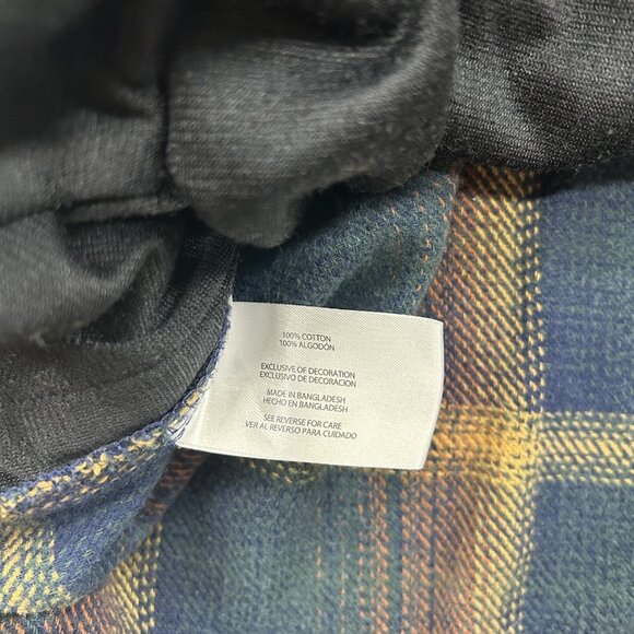 Orvis Shirt Mens Medium Blue Green Plaid Flannel Heavyweight Button Up Pockets - Picture 6 of 9